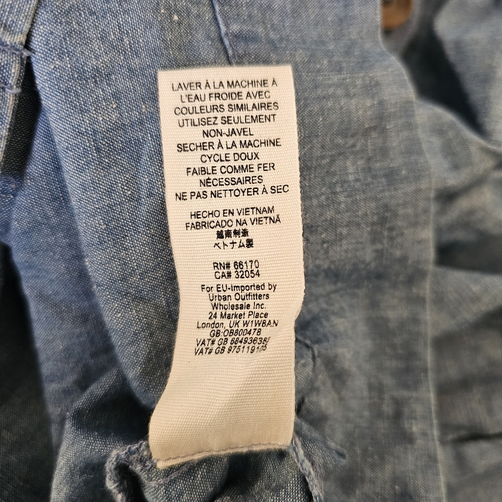 Free People Carolina Chambray Mini Dress 0 - Picture 7 of 7
